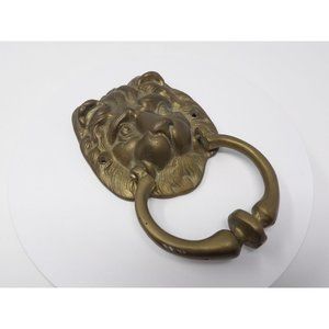 Vintage Brass Lion Head Door Knocker 6 1/4" L x 3 3/4" W x 1 1/2" D